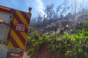 ​Bombeiros trabalha mais de três horas para conter fogo em reflorestamento