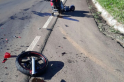 ​Acidente na SC 160 deixa motociclista ferido